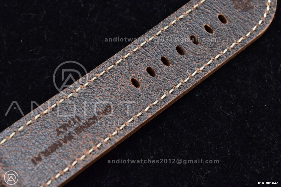 Super Edition N Bronzo Calfskin P.9000 PAM382 VSF 987 V Clone Strap 1:1 Distressed WrinkleFree Best on Brown 1008